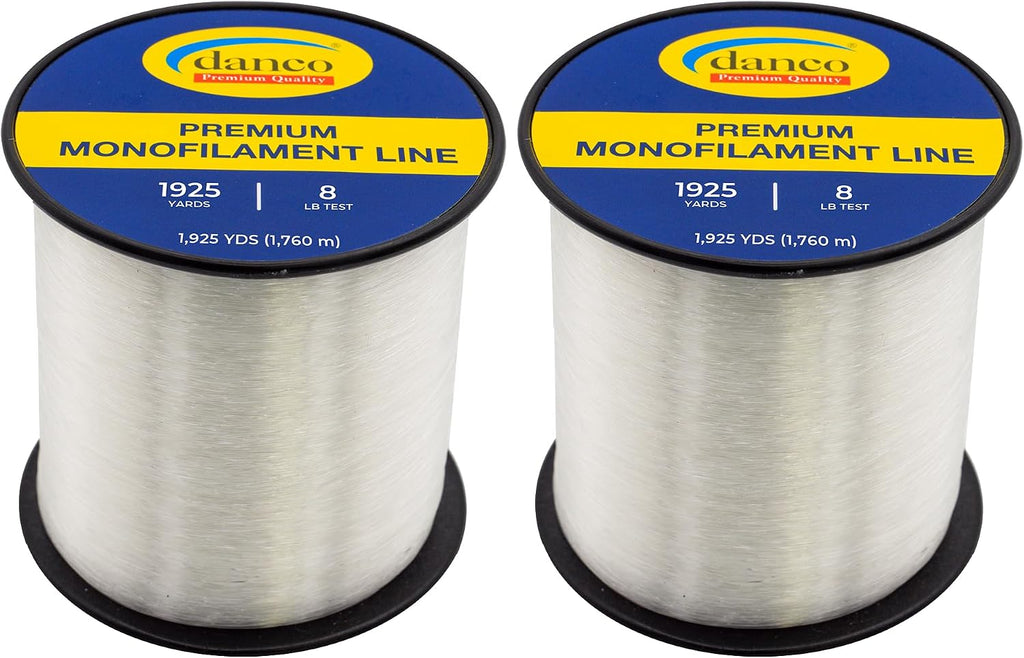 Monofilament Fishing Line | Jumbo Amount 2-1/4 lb Spools Value Pack - Low Memory and Stretch - Abrasion Resistant