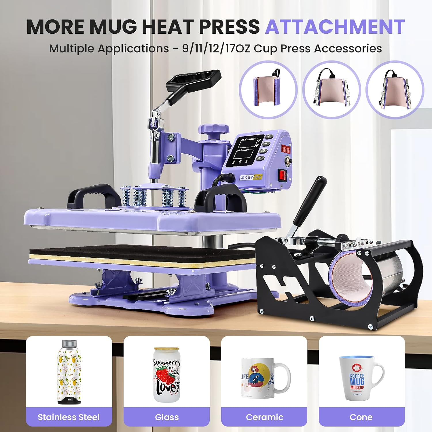 Heat Press 15x12 Inch, 5 in 1 Heat Press Machine for T-Shirts Hat Cap Mug Plate, 360° Swing Away Shirt Pressing