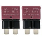 2 Pcs 10A Auto Reset Blade Fuse for DIY Mechanics and RV Owners