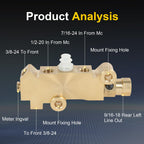 172-1353 PV2 Brass Proportioning Valve Disc/Drum Front Drum Rear Brake Kit