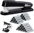 Stapler Heavy Duty, 2000 Staples and Staple Remover, Black