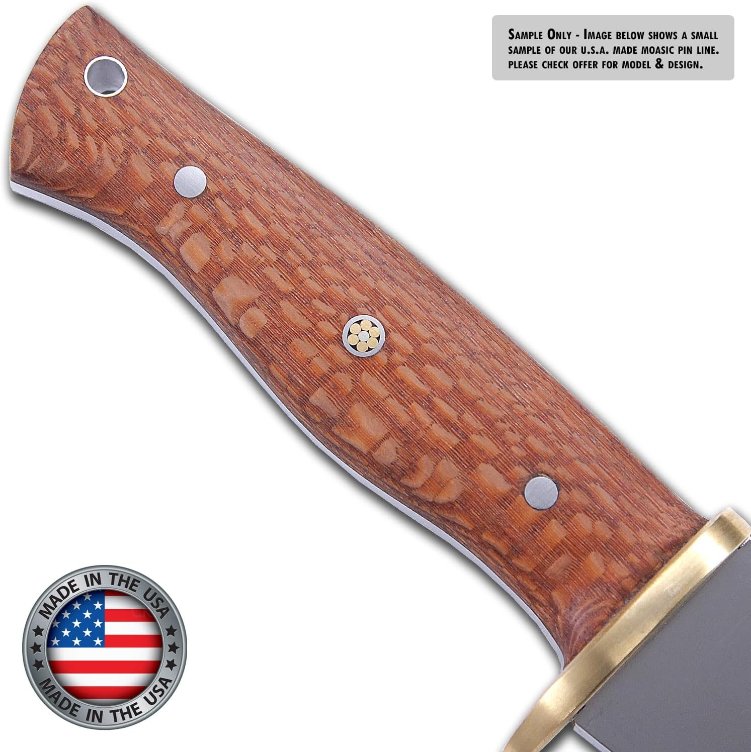 Mosaic Pin - (0.125 (1/8) Inch Diameter) - (403BS) - (Brass Outer Material)(Stainless Steel Inner Material)