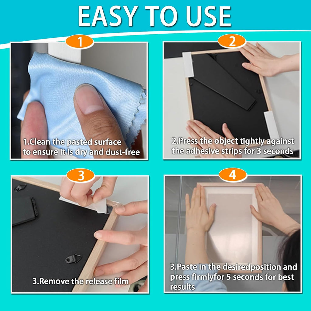 Double Sided Tape for Walls, Picture Hanging Strips Removable Mounting Dots