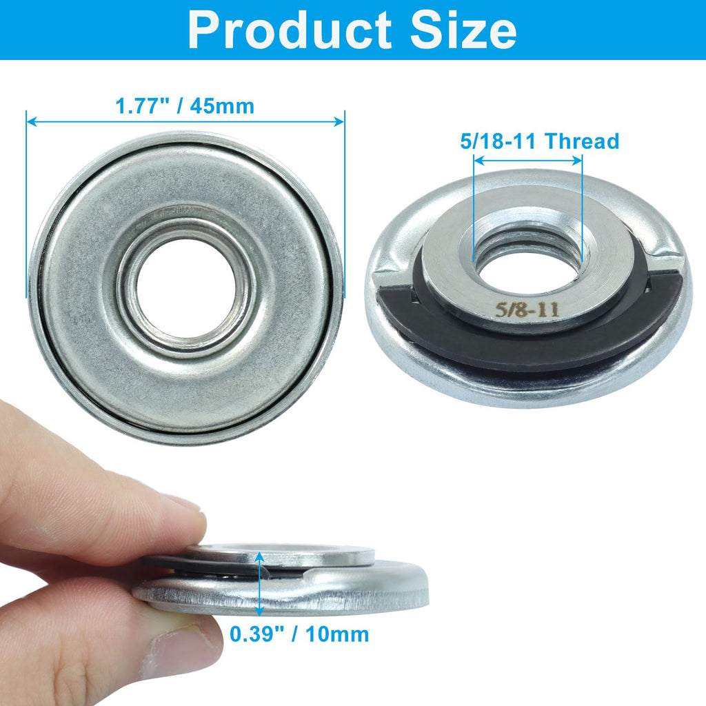 LifCratms Grinder Quick Change Flange Locking Nut, Metal, 2 PCS