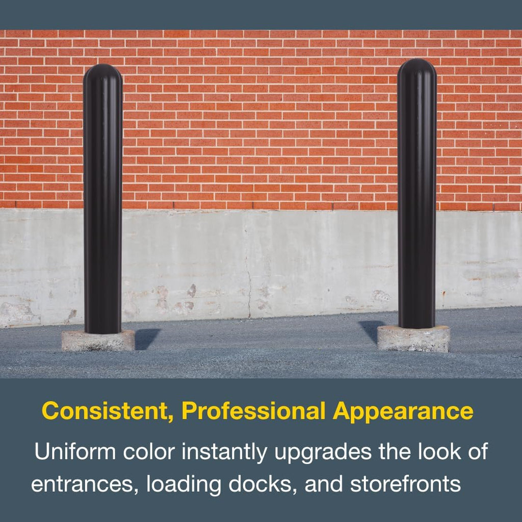 Bollard Covers for 8 Inch Poles - 56" Tall Bollard Post Sleeve | Durable Fluted HDPE Plastic - Trimmable Brown