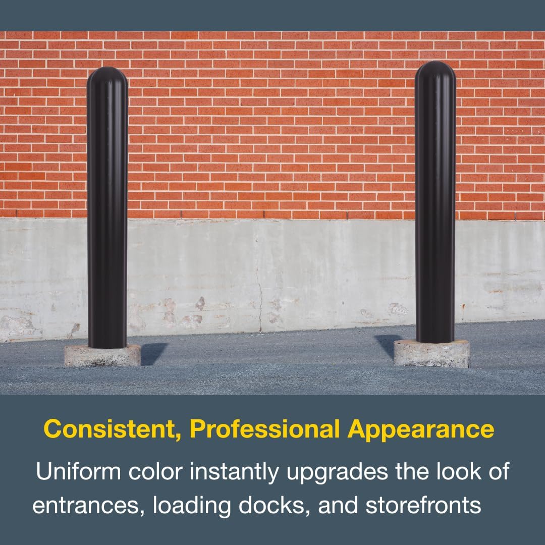 Bollard Covers for 8 Inch Poles - 56" Tall Bollard Post Sleeve | Durable Fluted HDPE Plastic - Trimmable Brown
