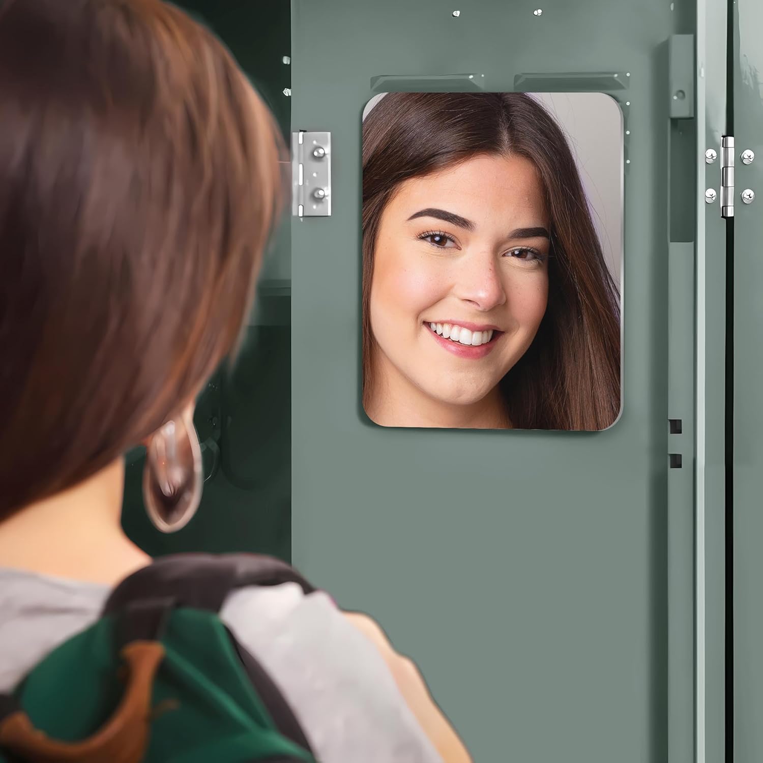 7x9 Magnetic Locker Mirror, Acrylic, Glassless Safety, Frameless (1)