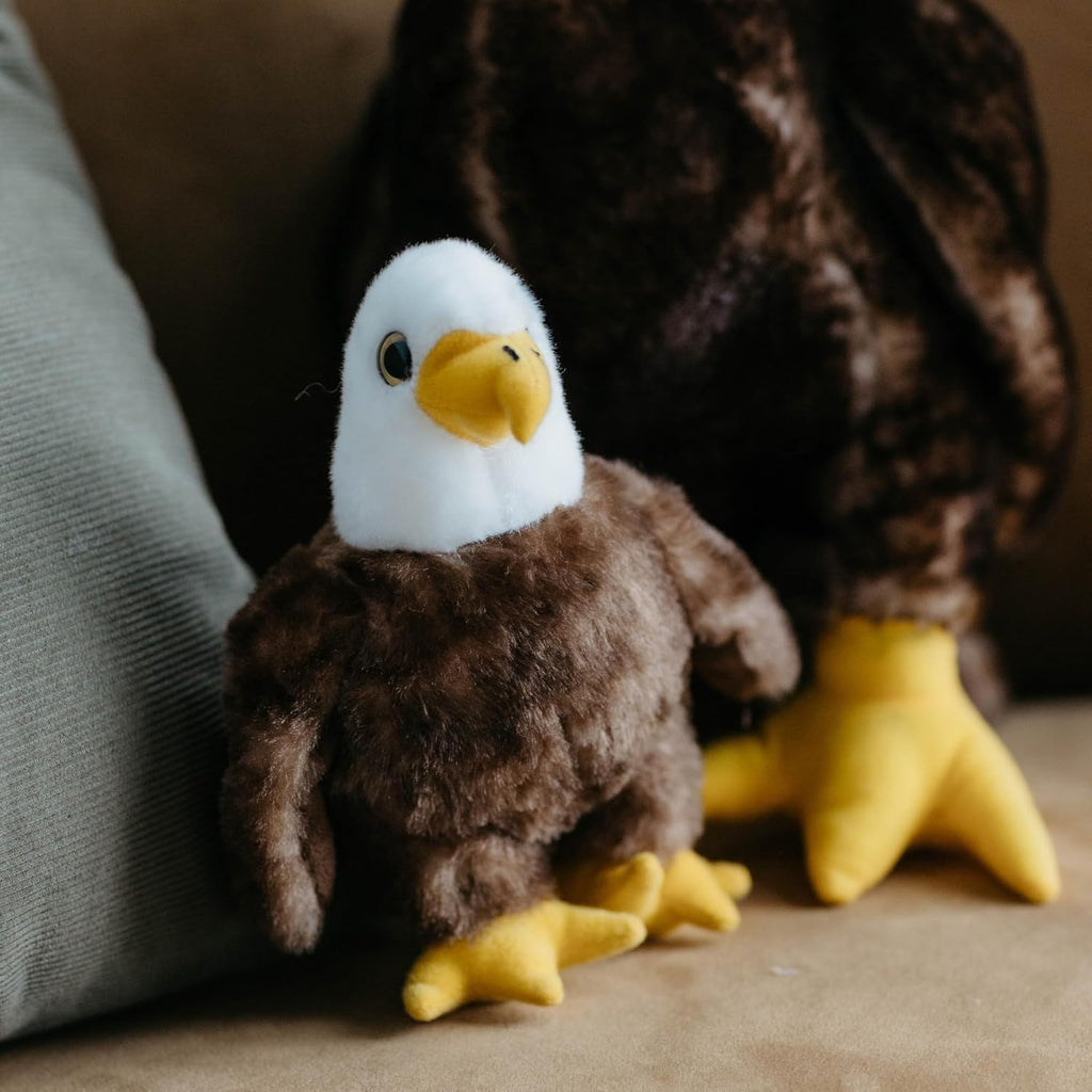Bald Eagle Stuffed Animal Plushie, Gifts for Kids, Wild Onez Babiez Zoo Animals, Eagle Plush Toy 6 inches