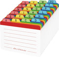 3 x 5 inches Index Card Dividers, Alphabetical Tabbed Index Cards Guides, Colored Note Cards, File and Recipe Guides