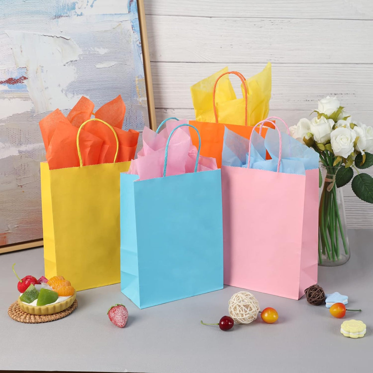 400 Sheets Rainbow Tissue Paper Bulk, 40 Colors 11.5in x 8in
