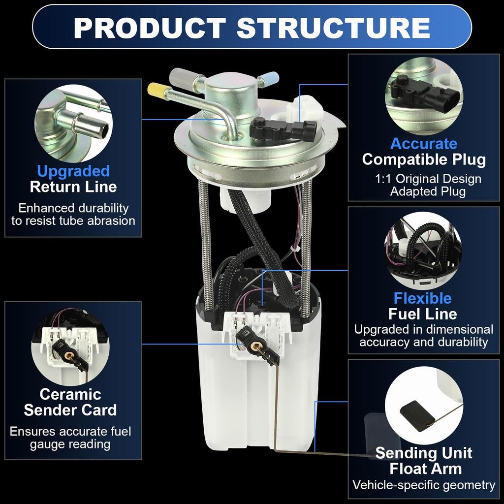 E3684M NTLTPYY Fuel Pump Assembly Compatible with 2004-2007 Chevy Silverado
