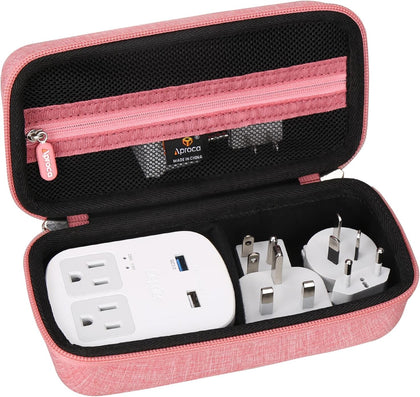 Red Hard Travel Storage Protective Case, for Ceptics World Travel Adapter Kit
