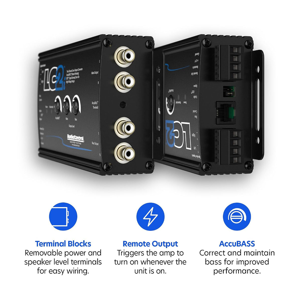 LC2i 2-Channel Line Output Converter with AccuBASS for Adding Subwoofers, Amplifiers to Factory Car Audio Receiver
