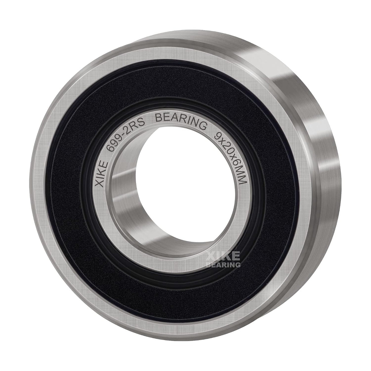 XIKE 10 Pcs 699-2RS Bearings 9x20x6mm, Double Rubber Seals.