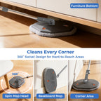 Spin Mop and Bucket Set with Wringer, Hands-Free Floor Mop System