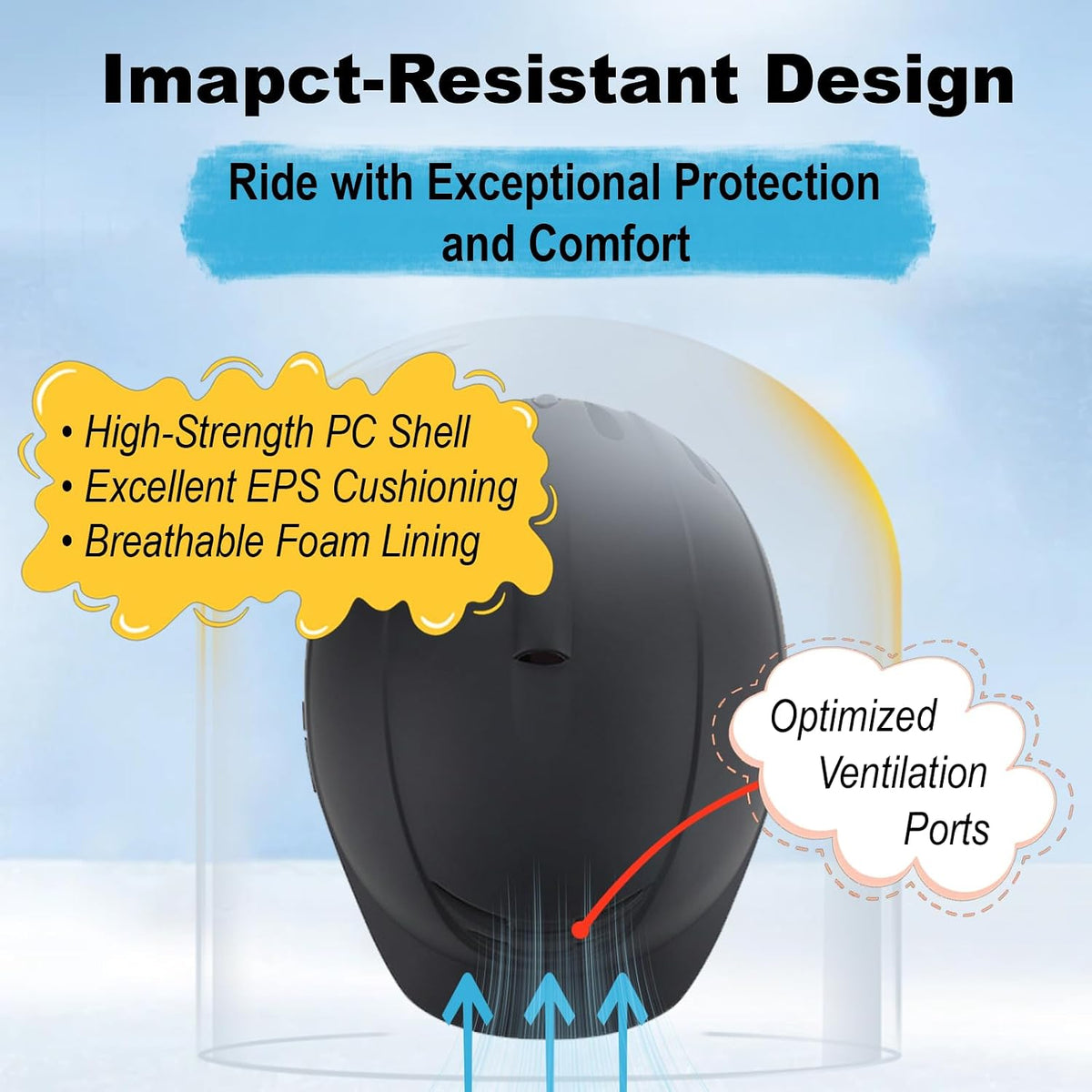 Equestrian Riding Helmet, Horseback Riding Helmets for Adults Men Women, Adjustable Size 22.8"-24.4" (58-62cm)