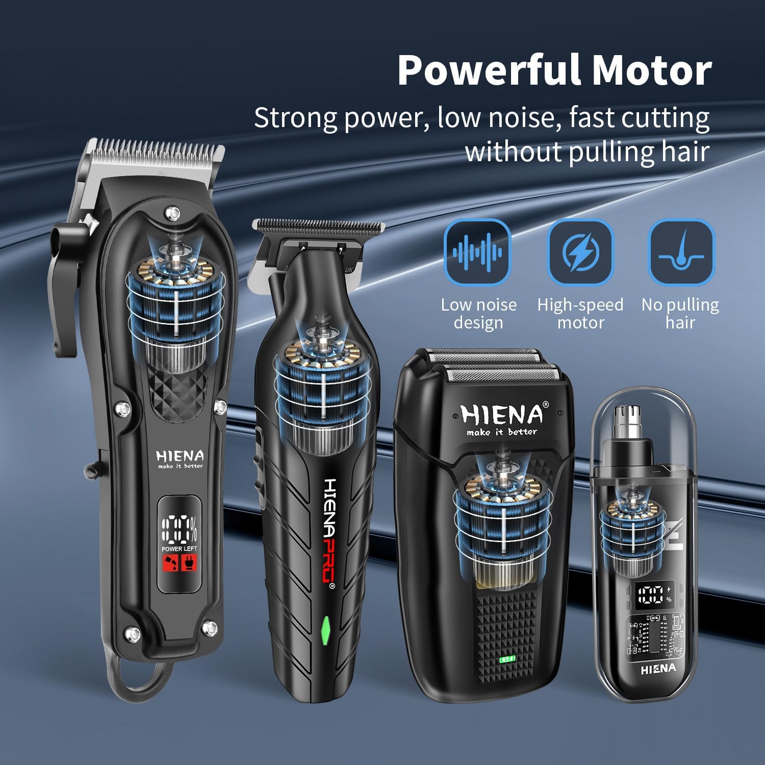 Hair Clippers Set for Men, Cordless Clipper & Beard Trimmer Kit | Cordless Hair Clippers Set with Beard Trimmer &