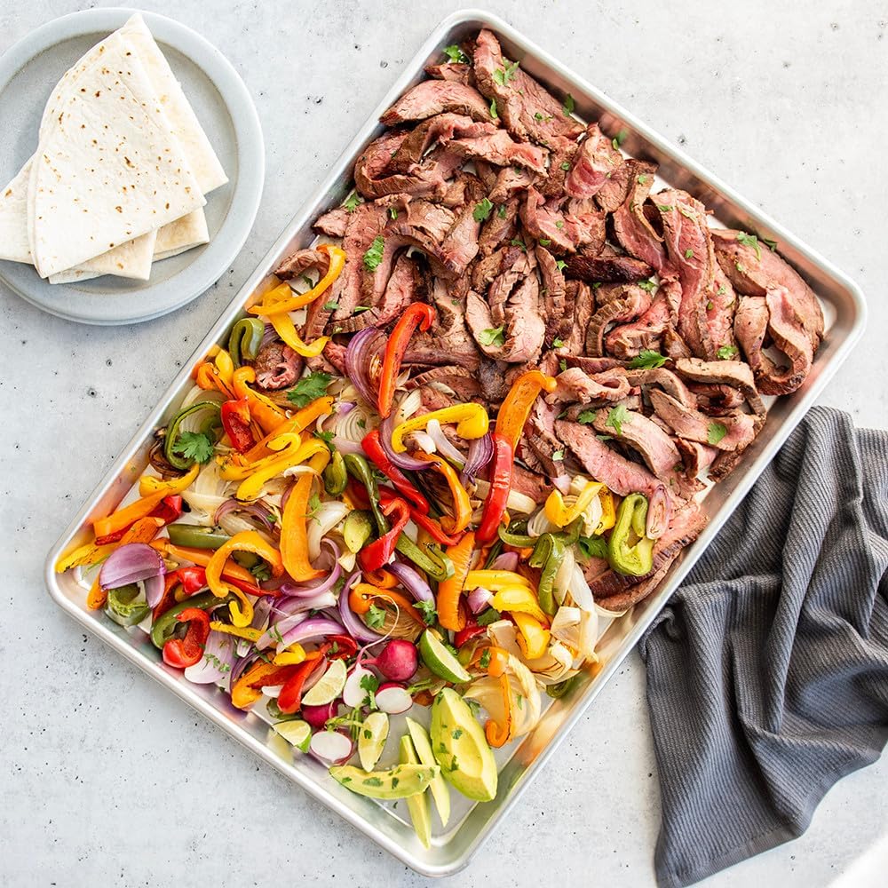Extra Large Baking Sheet, 21 x 15 inches, XL Big sheet pan Natural Uncoated Aluminum, Reinforced Steel Rim Prevents