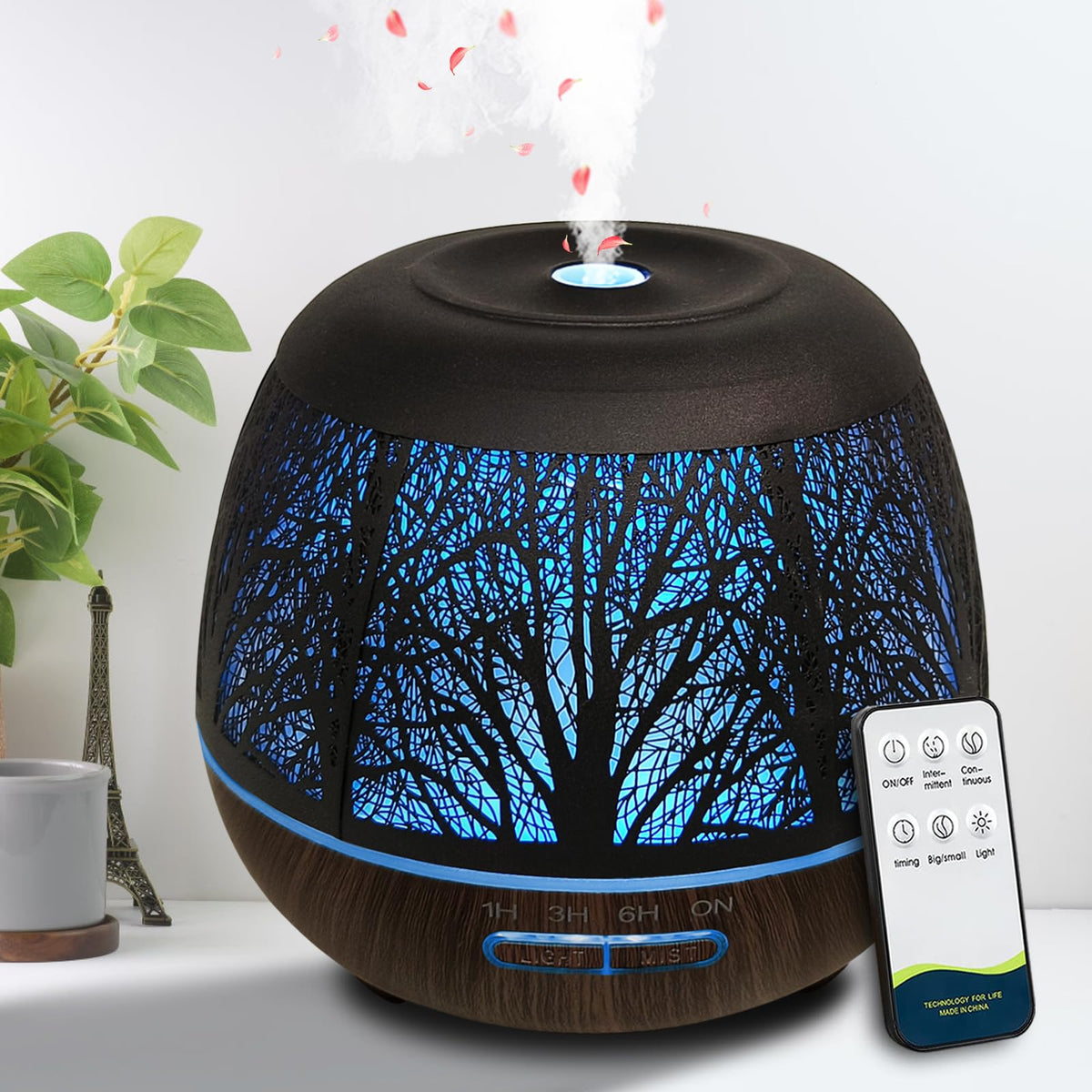 Metal Essential Oil Diffusers for Home, 400ML Quiet Air Diffuser