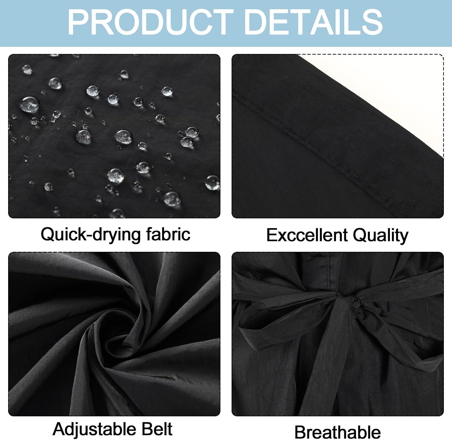 15 Pcs Salon Client Gown Robes Cape Kimono Style Hair Stylist Smock Salon Robes for Clients(Black)
