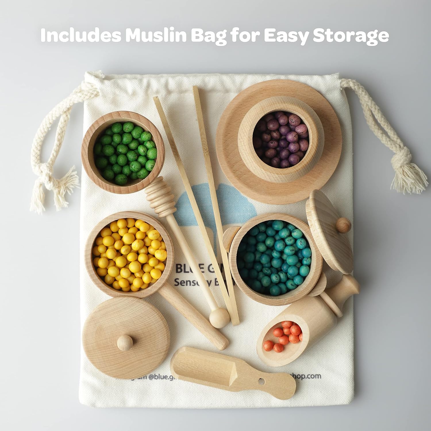 Sensory Bin Tools – Montessori Fine Motor Skills Learning Set for Toddlers and Kids Pretend Play [9 PC] Kitchen