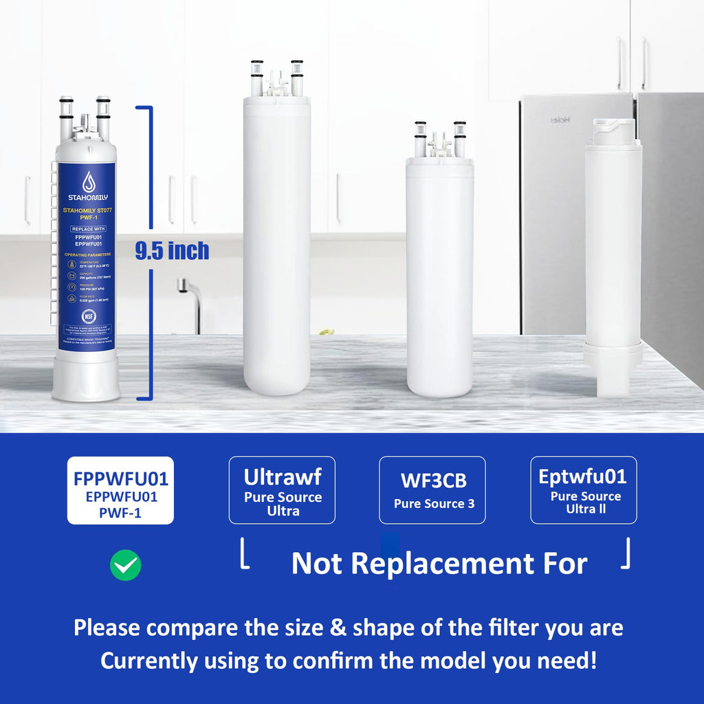 FPPWFU01 PWF-1 Water Filter Replacement, 3 Pack