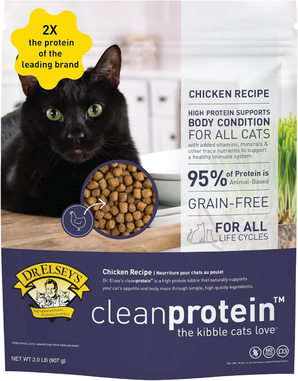 cleanprotein Chicken Cat Kibble 2 lb. Bag