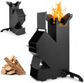 Rocket Stove Portable Wood-Burning Camping Stove with Storage Bag | 1.8mm steel,130lbs downward load,6.33lb