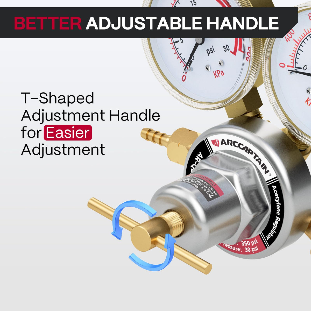 ARCCAPTAIN Oxygen Acetylene Regulators CGA540 CGA510 Set