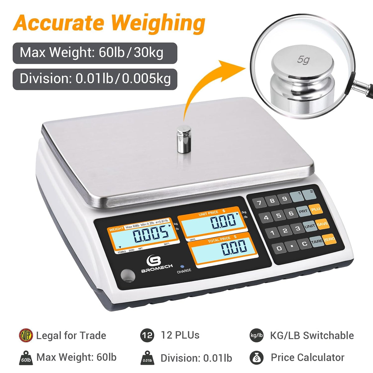 Price Computing Scale NTEP Certified for Legal Trade