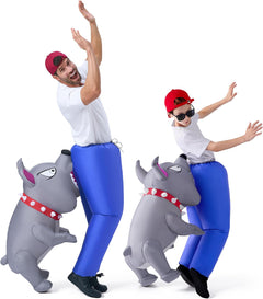 Kids Inflatable Biting By a Dog Costume, Blow Up Dog Suit, Inflatable Costume for Halloween Parties