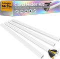 56.7in TV Cord Hider Wall, Cord Covers for 2-4 Wires on Wall, Self-Adhesive TV Cable Hider Wall, Paintable Wire Hider
