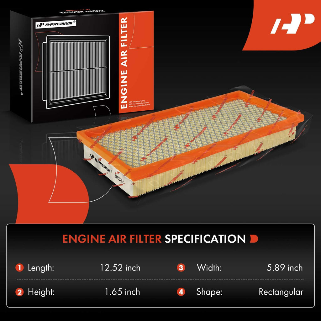 A-Premium Engine Air Filter Compatible with Ford & Mercury