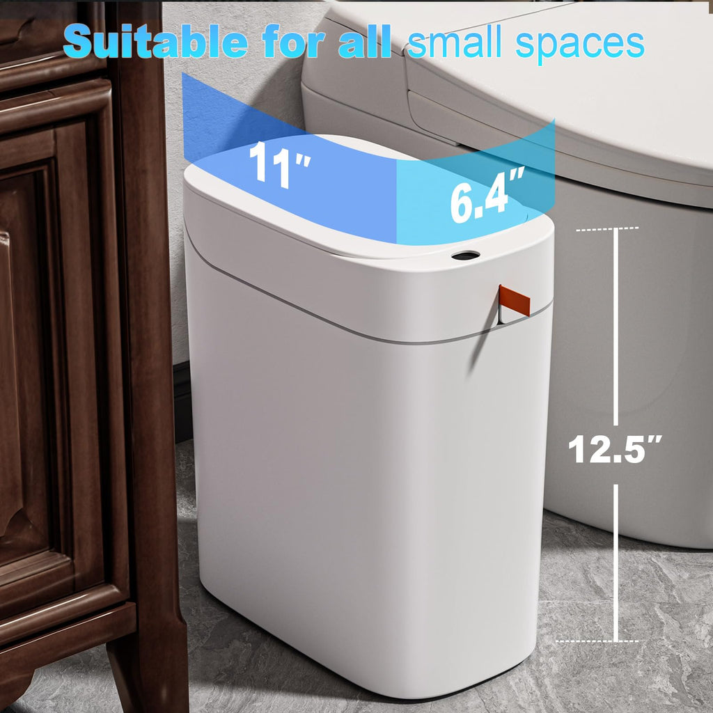 Bathroom Trash Can,Includes 180 Drawstring Trash Bags.