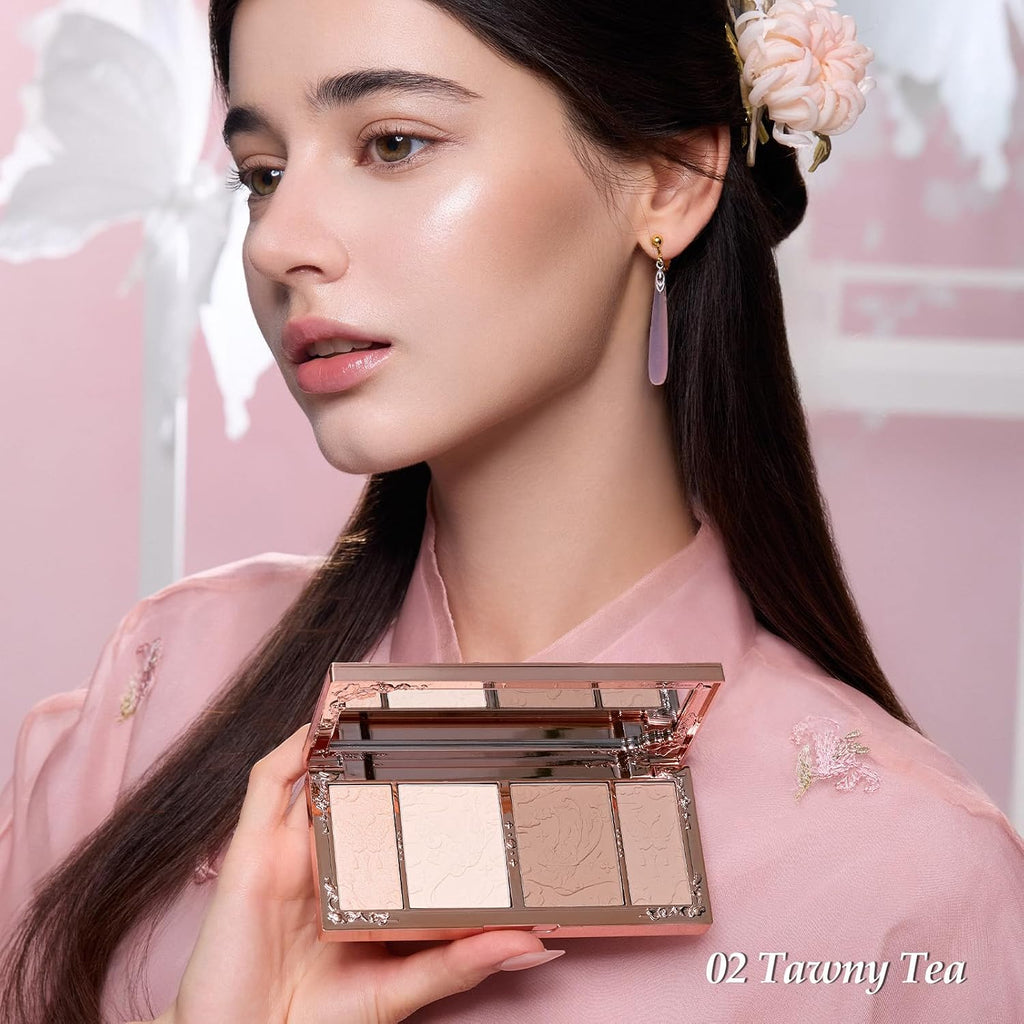 Butterfly Cloud Collar Embossed Highlight & Contour Palette