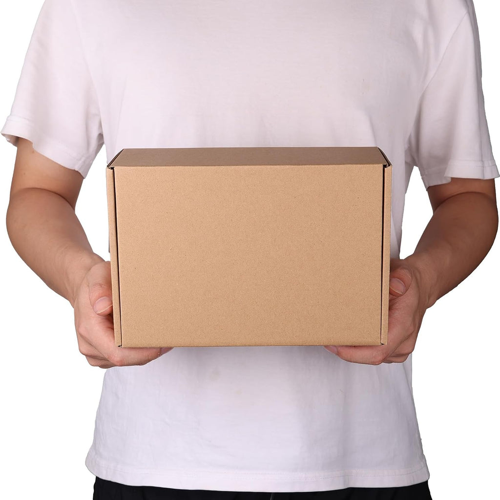 9x6x4 inch Cardboard Shipping Boxes, Set of 6 Gift Boxes, Brown | Single Corrugated, DIY Cardboard, Easy Fold, Shape