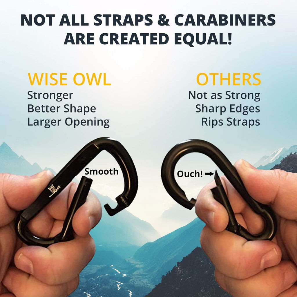 Hammock Straps for Trees – 10ft Heavy-Duty Tree Hanging Kit with Carabiners, 38 Loops & Hooks – Essential Hammock