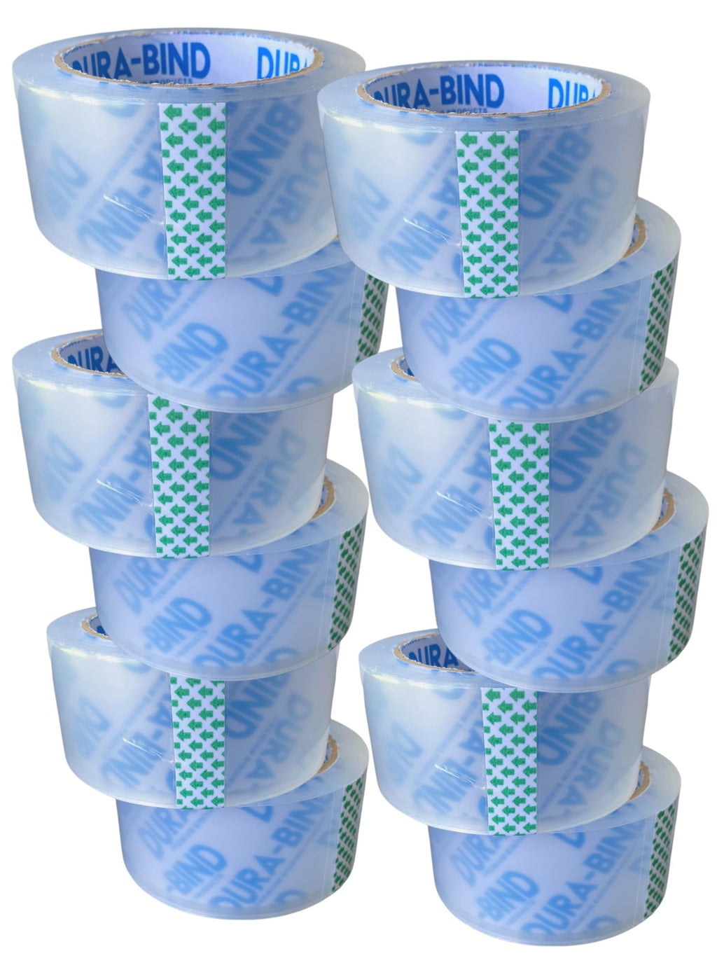 Durabind Heavy Duty Packing Tape 12 Pack. Rolls are 60 Yards x 2in. Tough Clear Tape for Shipping, Packing, Moving