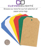 White Price Tags - 2" x 3.5" - 100 Pack - Paper Gift Tag