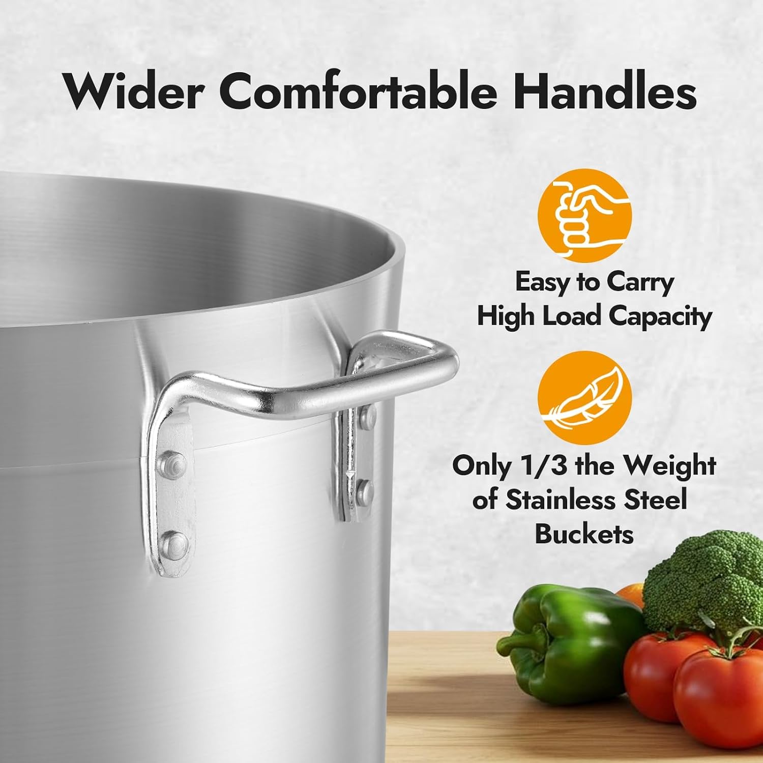 40 Quarts Aluminum Stock Pot with Lid, Heavy Duty Commercial Grade Large Capacity Cooking Pot for Boiling, Stewing
