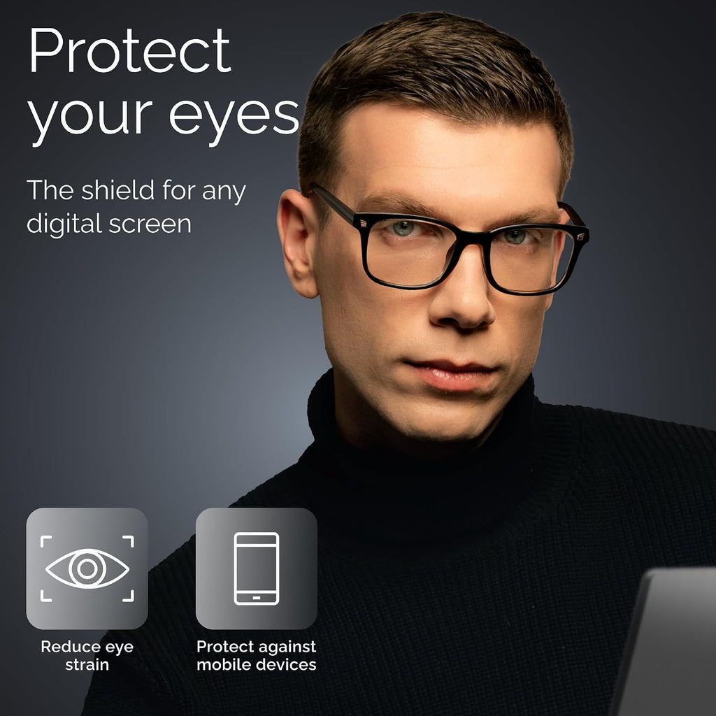 High Tech Blue Light Blocking Computer Glasses | Advanced Blue Light Blocking, Screen Fatigue Protection, UV