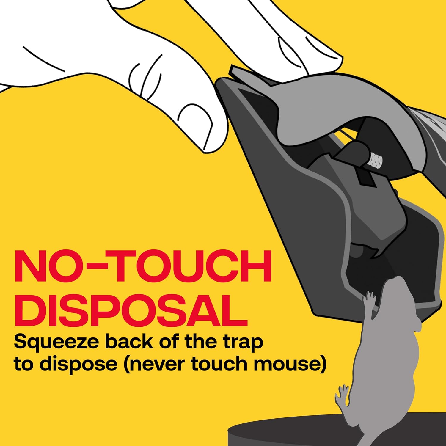 M070B Easy Safe-Set Power Kill Mouse Trap, 2-Pack Reusable Snap Trap | Refillable Bait Cup, Bait Hood Prevents Theft