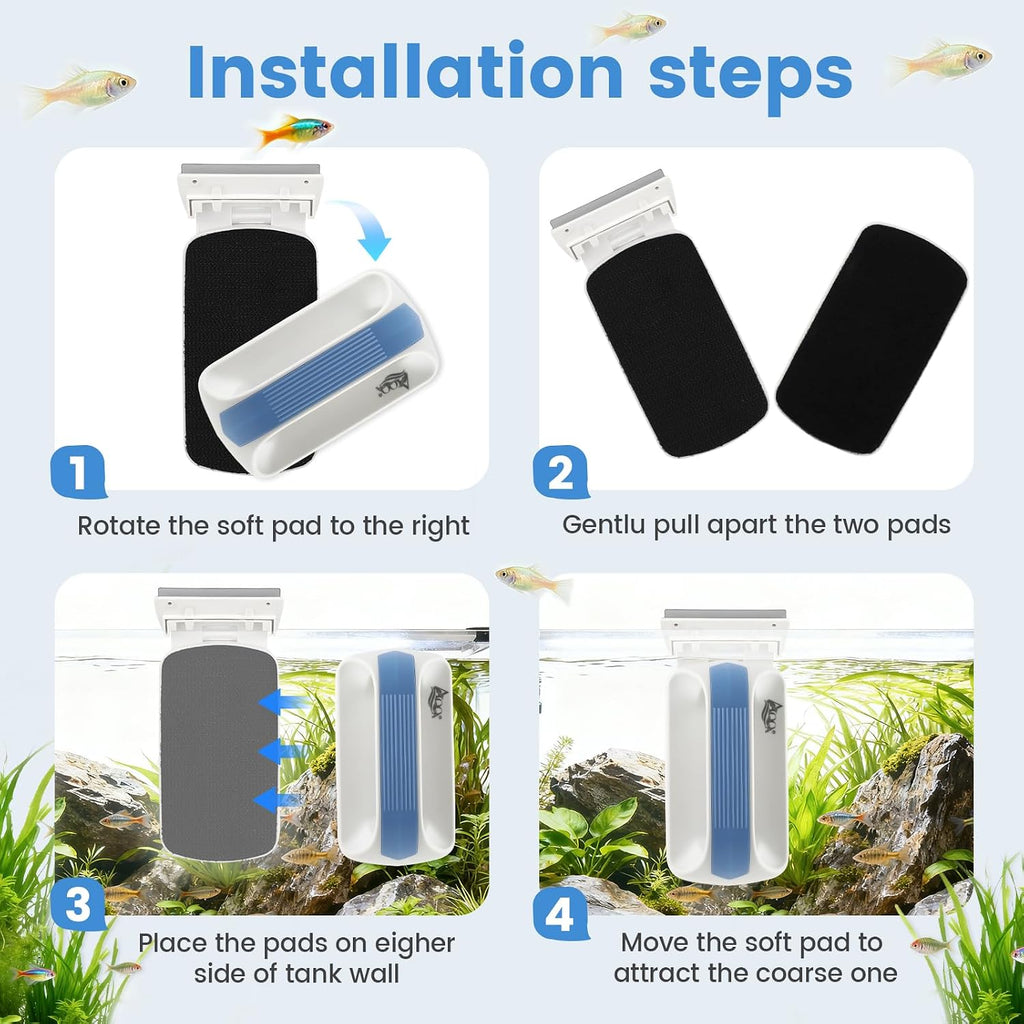 Aquarium Magetic Glass Cleaner Brush