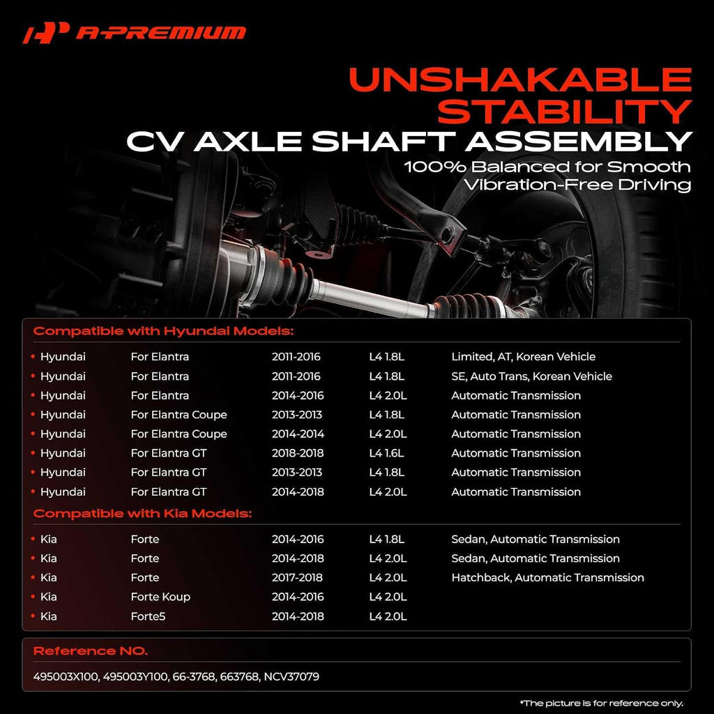 A-Premium Front Left Driver Side CV Axle Shaft Assembly