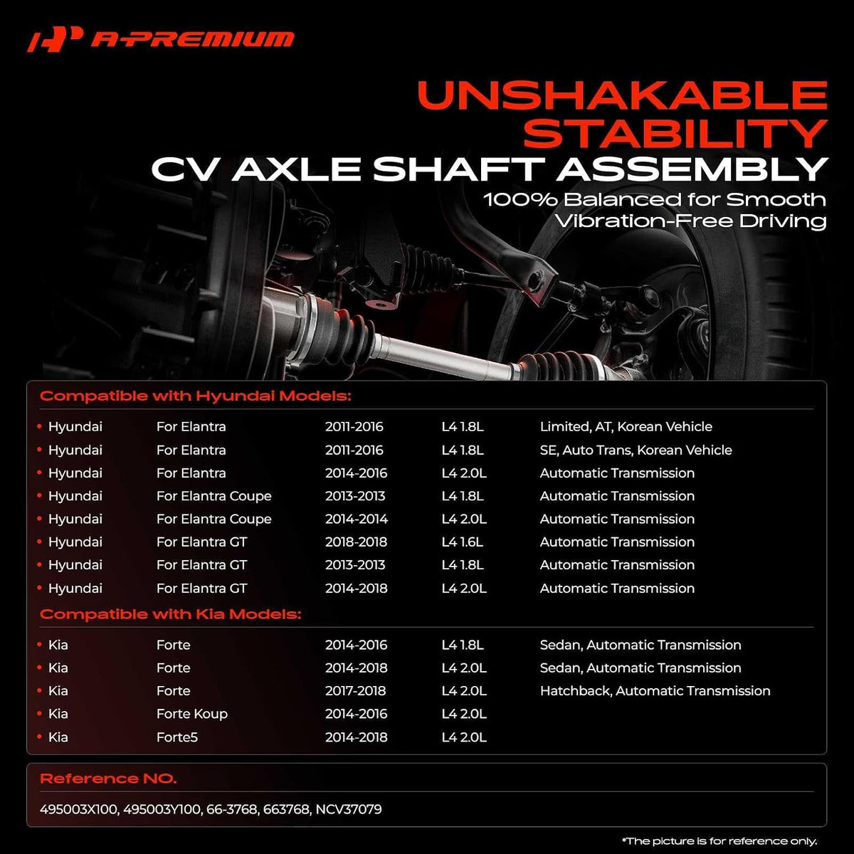 A-Premium Front Left Driver Side CV Axle Shaft Assembly