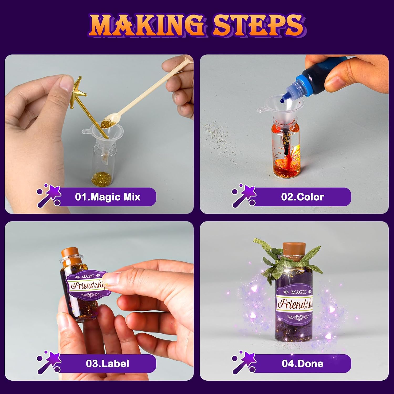 Magic Potion Kit for Girls,22 Potions Magic Mix Set for Kids 6 7 8 9 10 11 12 Years Mystery Potion Making kit Art