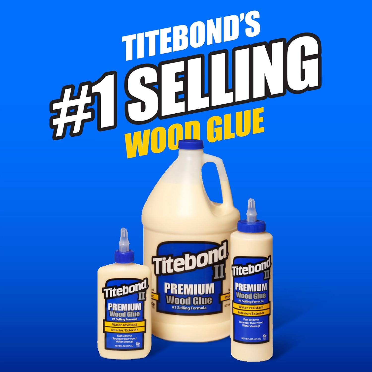 II Premium Wood Glue PROJug 2.15 Gal. – ANSI Type II Waterproof Exterior Wood Adhesive, Strong Initial Tack, Fast