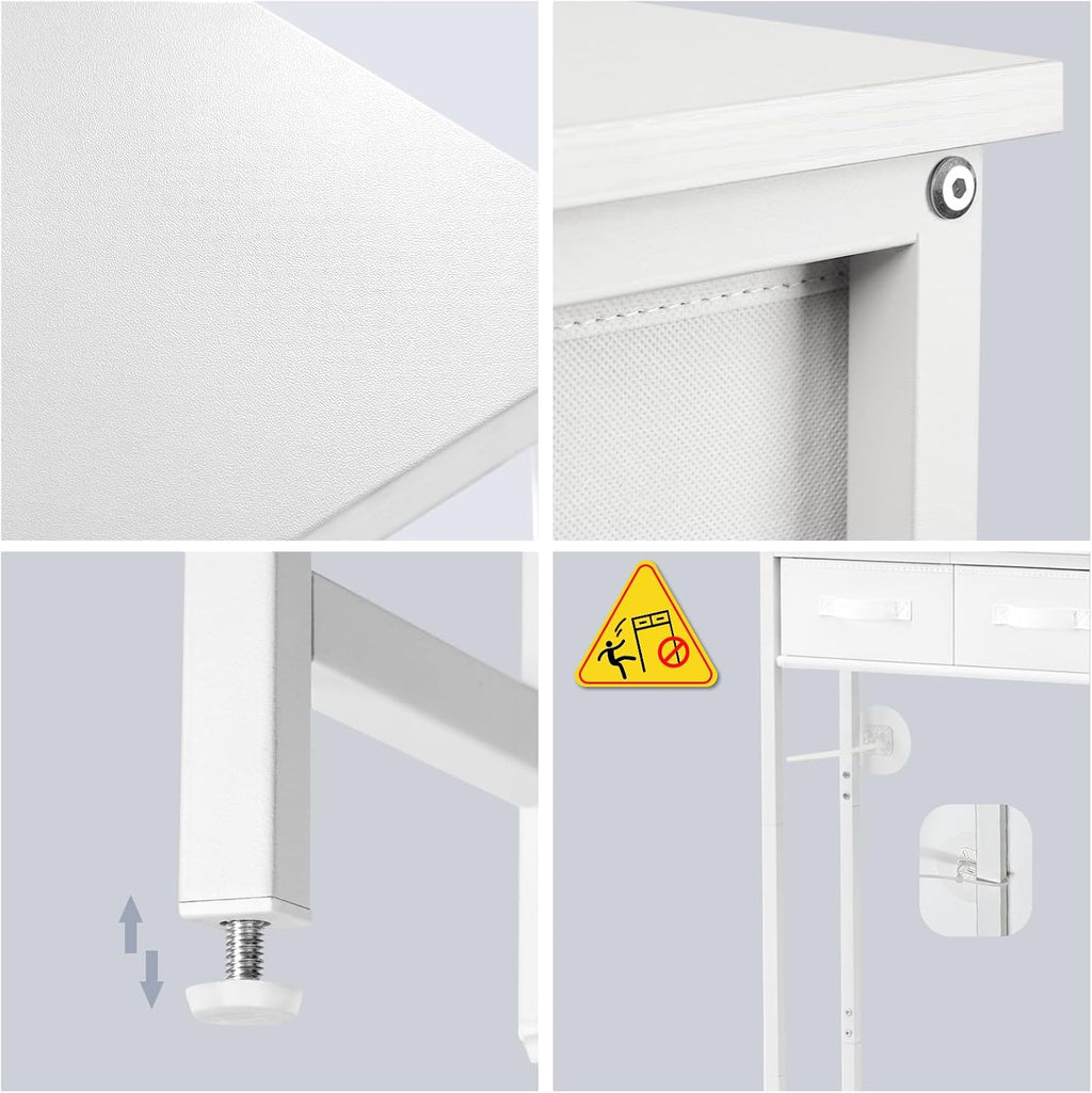 2-Tier Over The Toilet Storage with 2 Fabric Drawers, Freestanding Above The Toilet Storage Cabinet, Space Saver