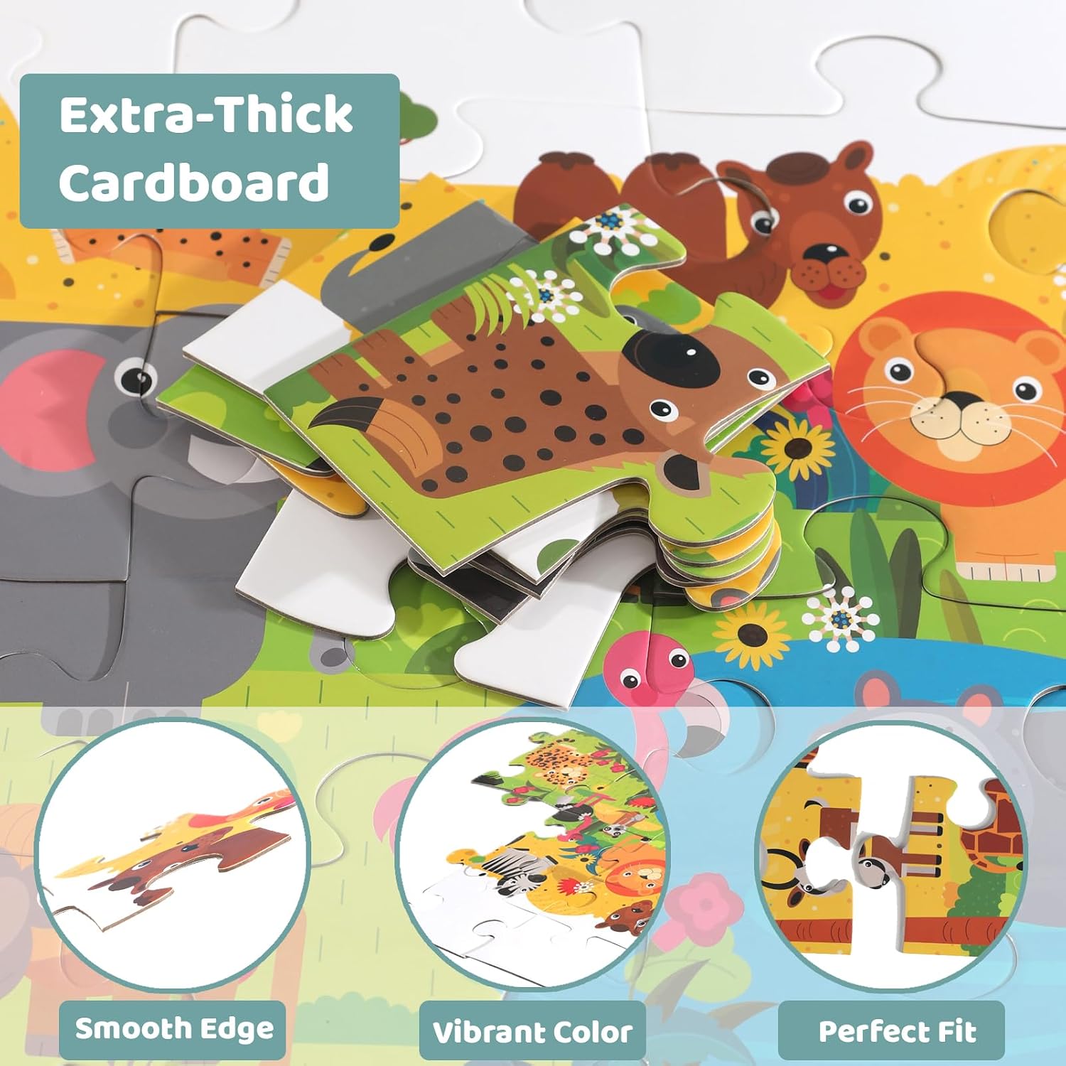 Jumbo Floor Puzzle for Kids, Large Jigsaw Puzzles 35 Piece for Kids Ages 3-5,Preschool Learning & Education Toys