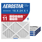 Air Filter 16x24x1 MERV 11 AC Filter, HVAC, Furnace Filter, 4 Pack